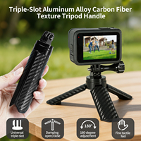 Mini trépied en aluminium avec réglage de la réduction des vibrations, support pour DJI Osmo Pocket 4 / Action 6, pour GoPro, pour Insta360, pour téléphone, pour vlog