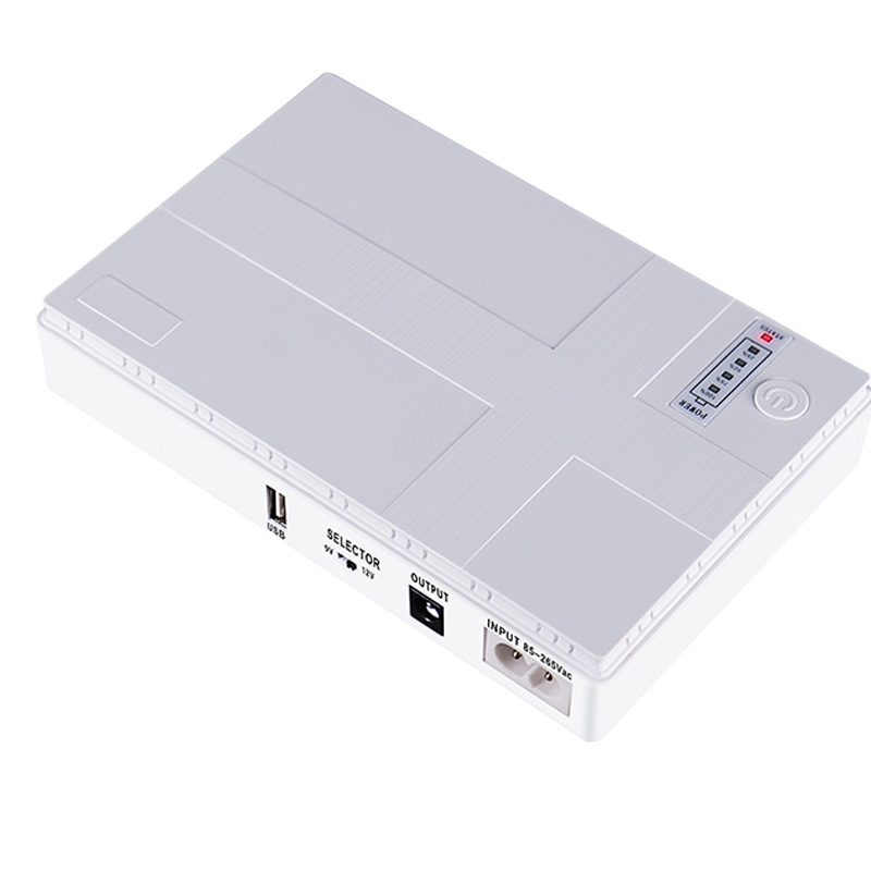 Миниатюрный источник бесперебойного питания с литиевой батареей 10000 мАч для Wi-Fi-роутера, модема, контроля постоянного тока 5 В, 9 В, 12 В