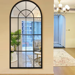 <span class=keywords><strong>Specchio</strong></span> Decorativo da Terra in Lega di Alluminio con Cornice in Stile Art Déco per Camera da Letto e Bagno - Product Image 1