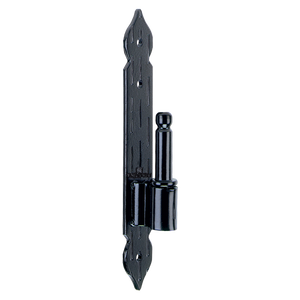 CHARNIÈRE SUR PLAQUE 20x3 cm - Mod. Rigata, finition noire gaufrée - Product Image 1