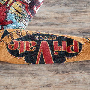 Blouson aviateur personnalisé en tapisserie jacquard pour fumeurs Blouson à col côtelé tissé à motif chaud et boutonné - Product Image 4