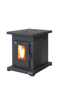 Estufa de Pellets de Acero de Diseño Moderno con Control Remoto, Independiente, Ecológica, Chimenea Interior para Baño, Apartamento Pequeño, 13KW - Product Image 2