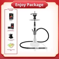 Grand ensemble de narguilé arabe Shisha multi-tuyaux de qualité supérieure avec conception en fibre de carbone et alliage pour bar et salon