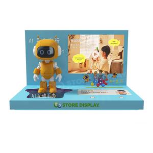 Custom L-Shaped Acrylic Tabletop Display Stand with LED Lights & Push-button Designed for Trendy Electronics Retail Stores - Product Image 1