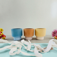Pot à bougie en céramique givrée et émaillée chromée sur mesure, pot de jardin, décoration intérieure, artisanat d'extérieur, plantes vertes