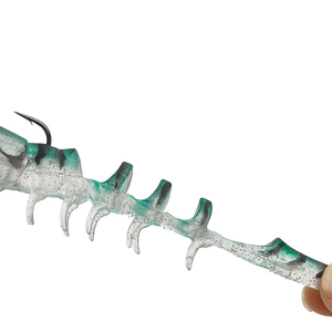 Esche Artificiali Realistiche a Forma di Gambero da 10.5g, 14g, 18.5g, Due Tipi di Montature, Grandi Jig Luminosi per la Pesca in Mare di Calamari e Spigole - Product Image 5