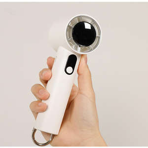 Y55かわいいテクノロジー5速風ポータブル静かなミニクール手持ち夏シンプルファン大型バッテリーデジタルディスプレイファン - Product Image 3