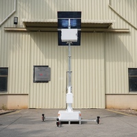 Tour de sécurité mobile à énergie solaire pour l'extérieur avec système de vidéosurveillance solaire pour la surveillance à distance des sites