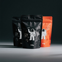 Sachet Doypack Personnalisé Imprimé et Laminé, Sachet Zip en Aluminium Mat pour Snacks Exotiques et Bonbons, Emballage Astronaute 3.5g