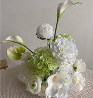 M-FB115 Nouvelle Arrivée Luxe Haute Qualité Boule de Fleurs Artificielles 5D en Soie Blanche pour Centres de Table de Mariage et Décorations de Table