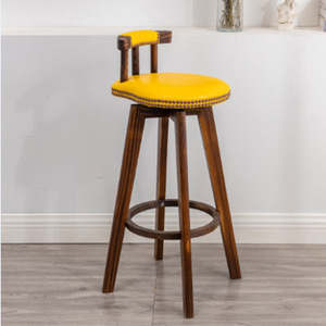 Tabouret haut de bar moderne et simple Tabourets hauts Chaises de bar pour la maison Chaises de bar de style européen Chaises hautes de réception en <span class=keywords><strong>bois</strong></span> - Product Image 4