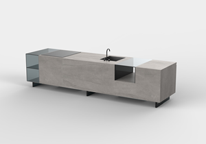 Système de dressing en marbre de conception Song, luxueux, moderne et écologique, personnalisable, pour chambre à coucher, mobilier pour hôtel et villa - Product Image 3