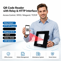 Lecteur de cartes RFID TCP/IP RJ45 avec scanner NFC et code QR, système de contrôle d'accès intégré avec relais pour connecter les serrures magnétiques d'entrée
