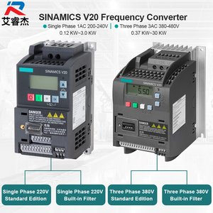 คอนเวอร์เตอร์ SINAMICS V20 VFD ของแท้ใหม่ 100% รุ่น 6SL3210-5BE17-5CV1 กำลังไฟ 0.75KW ไดรฟ์ปรับความถี่ 380-480V 3AC 3 เฟส สำหรับ Siemens - Product Image 2