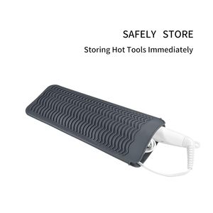 Reusable <b>Silicone</b> Heat Resistant Salon <b>Tools</b> Flat Iron & Dryer Mat for Hair Styling - Product Image 5