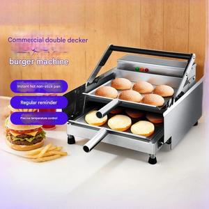 Machine à griller les hamburgers commerciale compacte automatique double couche pour poulet et grillades de pains - Product Image 4