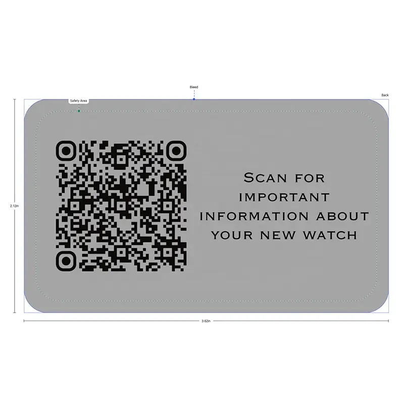 Benutzer definierte Branding Geschenk matte Luxus 1mm Metall Visitenkarten mit QR-Code