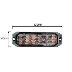 Feu de signalisation d'urgence pour camion, lampe clignotante 12V 24V ECE R10, 12 LED, lentille fumée, lumière stroboscopique 36W, couleur simple ou double, 4 fils, synchronisation - Product Image 2