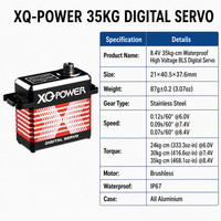 Servomoteur numérique brushless 35KG pour voiture RC, camion, bateau, boîtier en aluminium, engrenage en acier inoxydable, 8.4V, étanche IP67