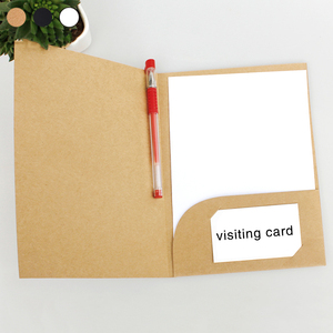 Giấy Kraft A5 túi duy nhất thư mục tập tin thiết lập với logo in ấn da chất kết dính cho các trường học sử dụng gấp trong một nửa - Product Image 2