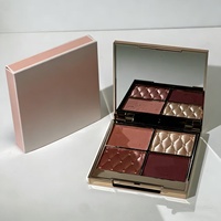 Palette visage multi-usages très appréciée, estompable et modulable, 4 couleurs, surligneur pour les joues, fini naturel éclatant pour le maquillage quotidien