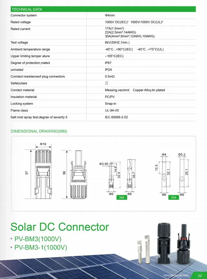 Konektor kabel tenaga surya soket Plug Pv Dc tahan air kualitas tinggi untuk sistem Pv