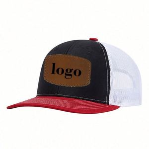 Casquette Trucker Homme Personnalisée en Coton Sergé de Haute Qualité, 6 Panneaux, Maille 112, Logo Brodé, Fermeture Snapback, avec Patch en Cuir – Fabrication BSCI - Product Image 2