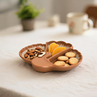 Assiette en céramique personnalisée en forme de paon, peinte à la main, multi-compartiments, plat de service de luxe pour dîner, vaisselle de table, artisanat en gros