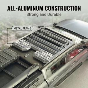 Barre de toit universelle en alliage d'aluminium pour voiture, capacité de charge lourde de 100 kg, plateforme de toit pour camionnette avec installation par boulons, 1,4 m x 1,25 m - Product Image 4