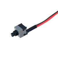 Câble de commutation électrique, pour ordinateurs PC, bouton-poussoir pour réinitialisation automatique, 50cm de Long, bouton-poussoir SW