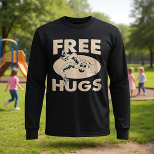 Camiseta de manga larga con estampado de lucha libre Free Hugs para niños - Product Image 3