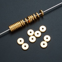 Entretoises lisses et brillantes plaquées or 18 carats, en cuivre inaltérable, pour colliers, bracelets et composants de bijoux
