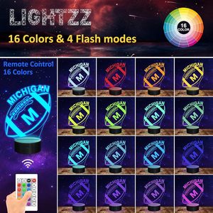 3D Night Light Football Soccer 3D Pikachu logo Dragon Ball Wallpaper Pattern Lámpara Cambio de color LED Night Light - Product Image 2