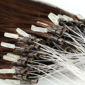 Extensions de cheveux humains Remy <span class=keywords><strong>Micro</strong></span>-Loop, qualité supérieure, livraison rapide, <span class=keywords><strong>prix</strong></span> de gros, cheveux raides comme des baguettes - Product Image 5