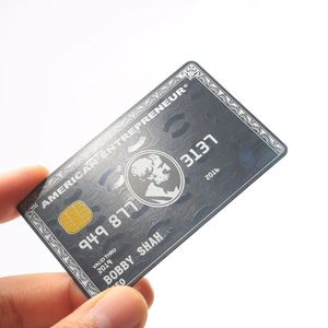 QR Code Engraving Navy Blue Wholesale <b>Metal</b> Flip Top Business Card Holder <b>Wallet</b> - Product Image 6