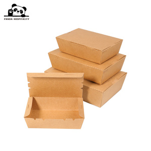 กล่องอาหารแบบพับได้สำหรับอาหารจานด่วน ทำจากกระ<span class=keywords><strong>ด</strong></span>าษคราฟท์เคลือบผิว เป็นมิตรกับสิ่งแวดล้อม พิมพ์ลายได้ตามต้อง<span class=keywords><strong>การ</strong></span> - Product Image 2