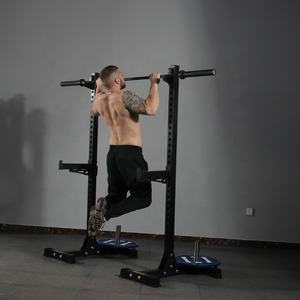 보디빌딩 웨이트리프팅 기능성 트레이너 블랙 조절식 다기능 바벨 랙 스탠드 스쿼트 랙 - Product Image 5