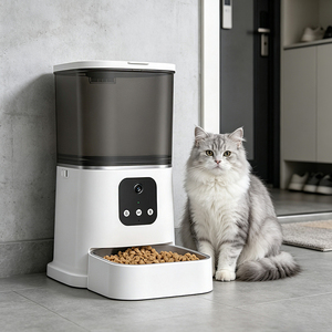 เครื่องให้อาหารสัตว์เลี้ยงอัตโนมัติ ODM Smart Pet Feeder รุ่น Otomatik Mama Kabl ระบบจ่ายไฟคู่ พร้อมกล้อง - Product Image 1