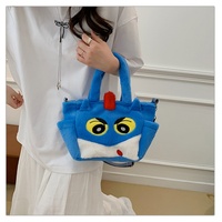 Nouveau Sac à Dos en Peluche Adorable Motif Dessin Animé Crayon, Sac à Bento pour Enfants en Forme d'Éléphant, Sac à Main en Fourrure de Lapin Cousue, Unisexe, Rembourré en Coton PP