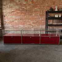 Lemari Kabinet Stainless Steel Modern Nordic yang Dapat Disambung, Unit Penyimpanan Mini yang Dapat Disesuaikan untuk Kamar Tidur, Jam Tangan, Perhiasan, Meja Rias