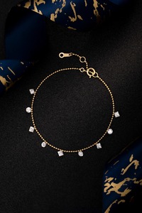 Elegante Brazalete de Cadena de Oro Blanco Sólido de 18K con Diamante Cultivado en Laboratorio de Corte Corazón de 1.16ct |   Cadena con Diamante Creado en Laboratorio con Corte Corazón - Product Image 2