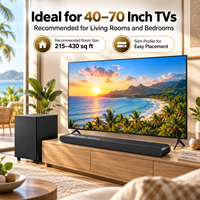 Barre de son Dolby Atmos 390W 3.1 canaux avec caisson de basses filaire, passage de signal 4K HDR et EARC pour Smart TV