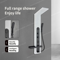 Ensemble de douche de salle de bain en acier inoxydable de style européen avec robinet à effet pluie, panneau de plafond à motif de jet doux De Ducha