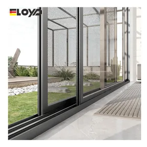 Eloyd haute efficacité énergétique grande vue double vitrage aluminium portes coulissantes en verre portes et fenêtres coulissantes en aluminium