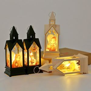 DAMAI Artículos para Fiestas Musulmanas Eid Mubarak, Lámpara LED Árabe con Forma de Estrella y Luna, Vela Electrónica, Faroles de Ramadán, Decoraciones de Ramadán 2025 - Product Image 1
