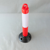 Poteau de signalisation routière en plastique flexible, haute visibilité, réfléchissant, durable, délimiteur de circulation