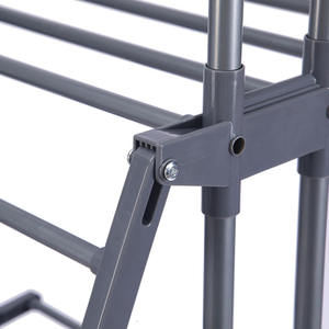 Nova Chegada 3-Tier Aço Inoxidável Dobrável Roupas Secagem Rack Retrátil Lavanderia Secagem Rack com Rodízios - Product Image 5