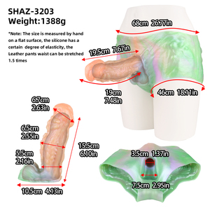 SHAZ fantasia mostro pene cavi Dildo pantaloni morbidi elastici in Silicone preservativo del <span class=keywords><strong>sesso</strong></span> Dildo uomini donne adulti giocattoli del <span class=keywords><strong>sesso</strong></span> all'ingrosso - Product Image 2
