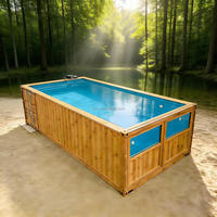 Prix d'usine Grande piscine préfabriquée Piscine modulaire préfabriquée en conteneur Piscine extérieure en conteneur d'expédition