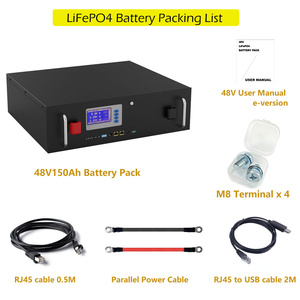 Có thể RS485 PC màn hình tối đa 32 song song 6000 + Chu kỳ năng lượng mặt trời Lithium 200A BMS 5kwh 7.5kwh 10kwh 200AH 100Ah 48V 150AH LiFePO4 Pin - Product Image 6